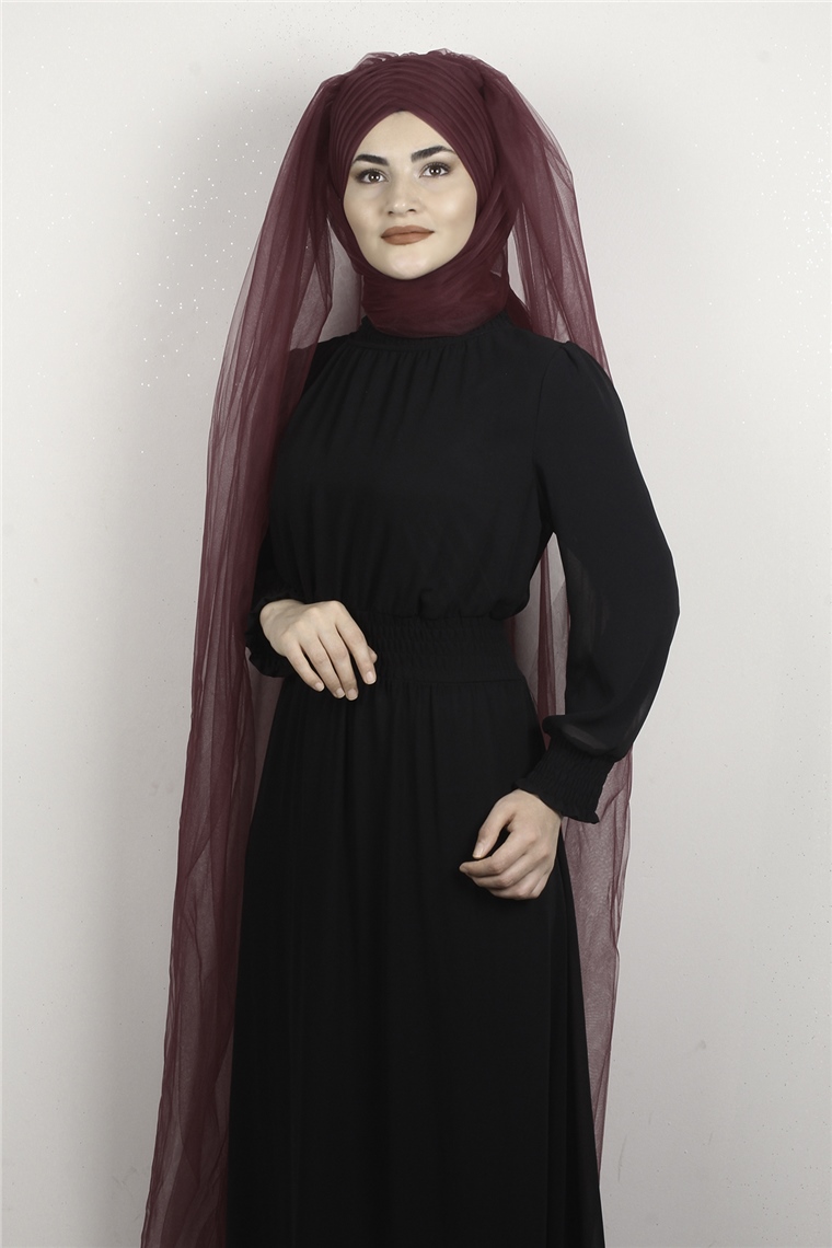 Âlâ Tül Şal 2021-1 Bordo