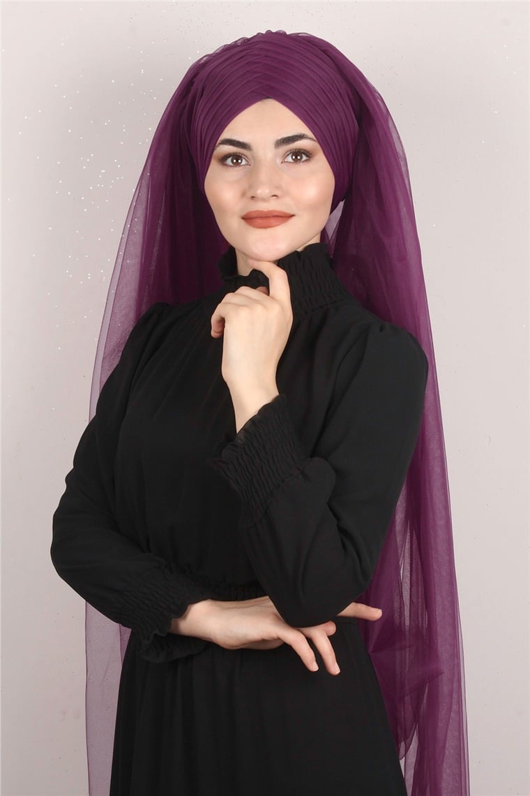 Âlâ Tül Şal 2021-3 Fuşya