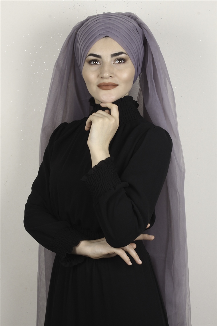 Âlâ Tül Şal 2021-5 İncir Moru