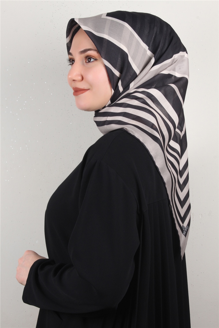  Pamuklu Soft Eşarp 3303-3 Taş