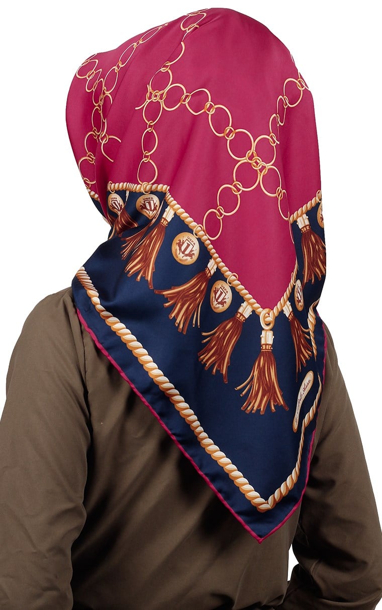 102-0020-01 U.S POLO ASSN EŞARP MERCAN LACİVERT