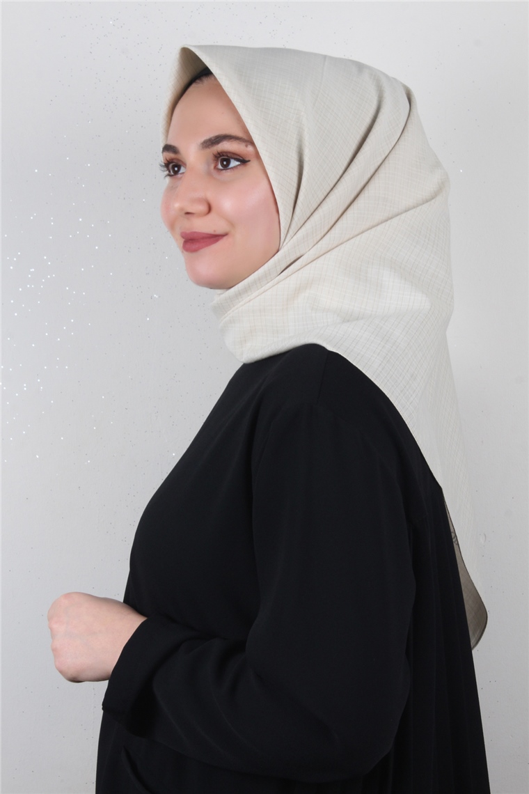 % 100 Coton Eşarp 8082-01 Taş
