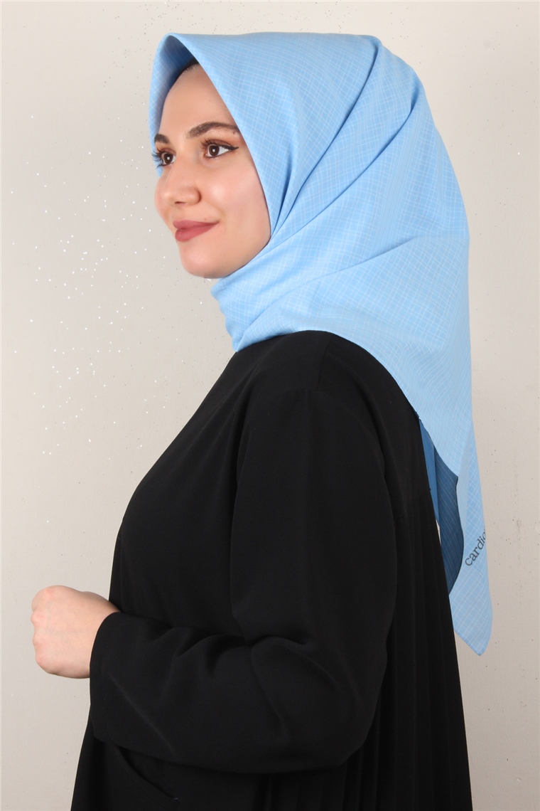 % 100 Coton Eşarp 8082-03 Gökmavisi 