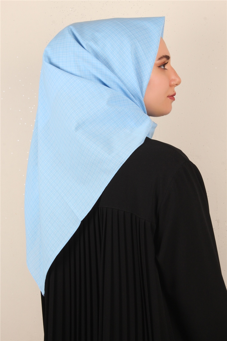 % 100 Coton Eşarp 8082-03 Gökmavisi 