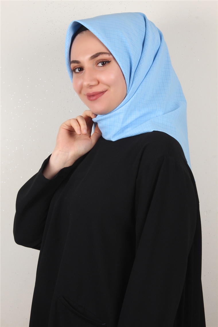 % 100 Coton Eşarp 8082-03 Gökmavisi 
