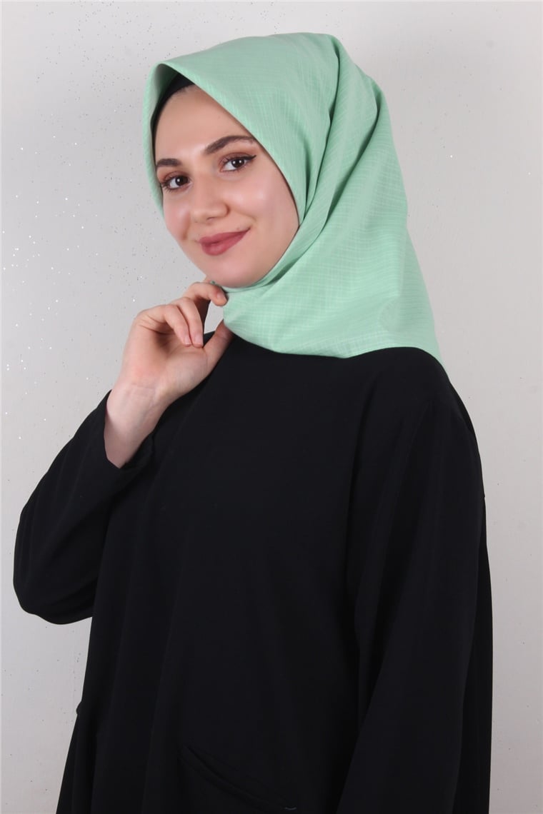 % 100 Coton Eşarp 8082-04 Su Yeşili 