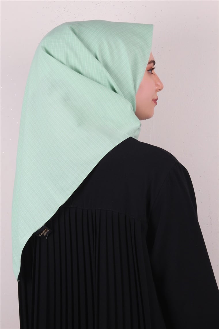 % 100 Coton Eşarp 8082-04 Su Yeşili 