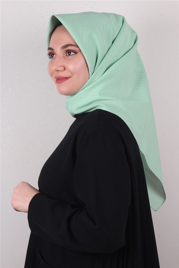 % 100 Coton Eşarp 8082-04 Su Yeşili 
