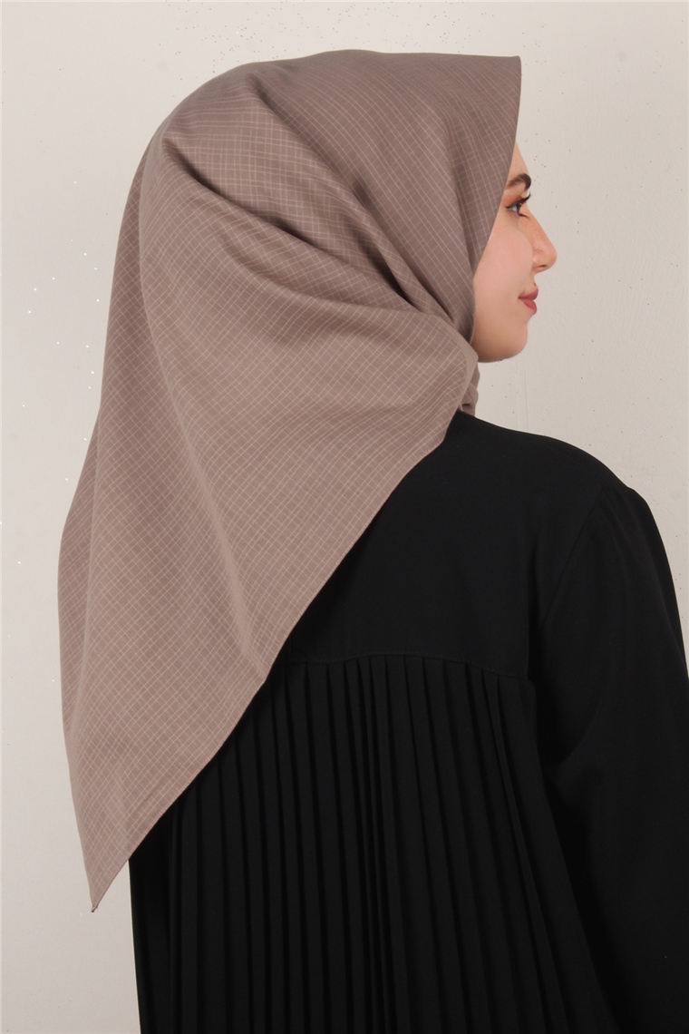 %100 Coton Eşarp 8082-07 Mocha