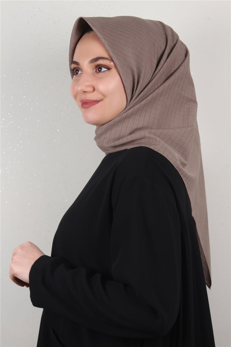 %100 Coton Eşarp 8082-07 Mocha