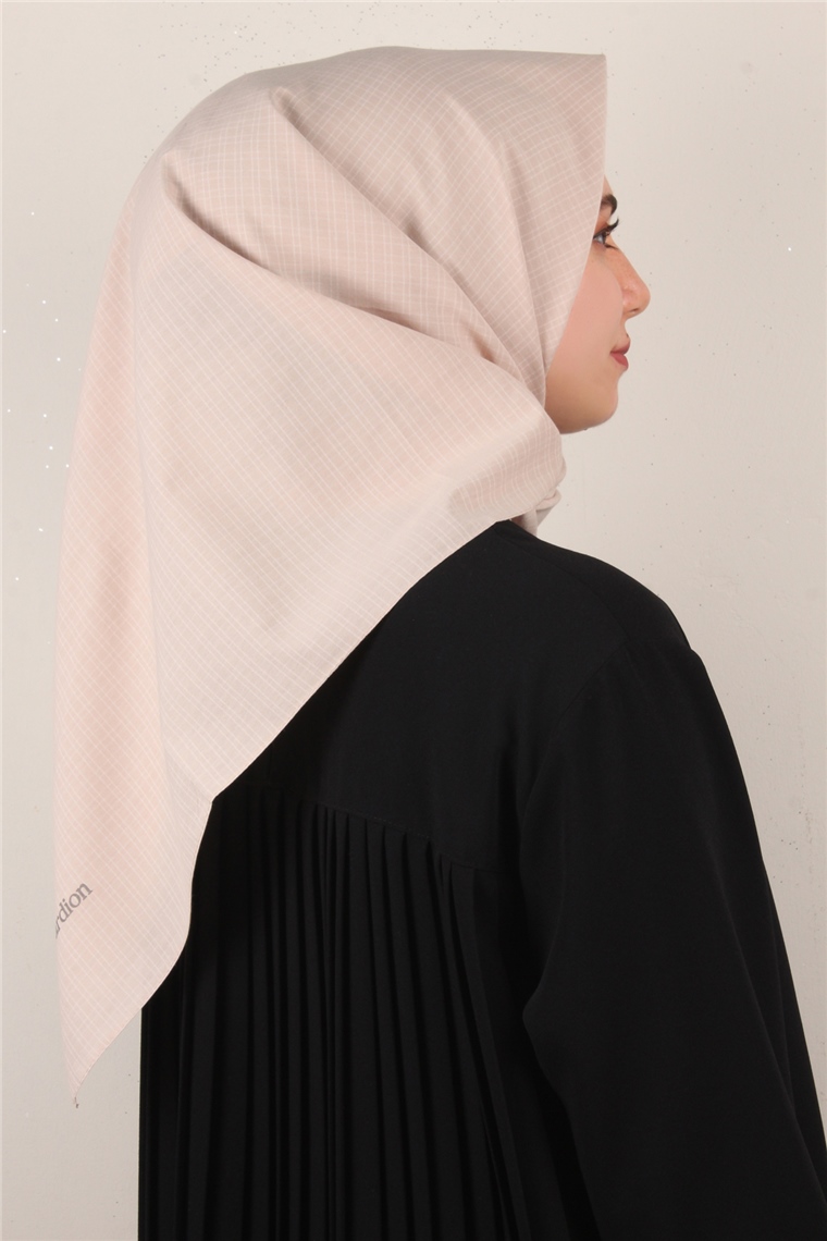 %100 Coton Eşarp 8082-08 Bej