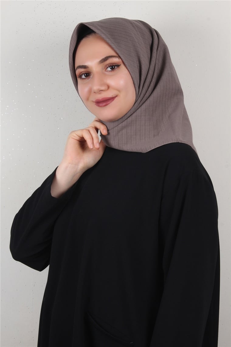 %100 Coton Eşarp 8082-11 Miskli Kahve