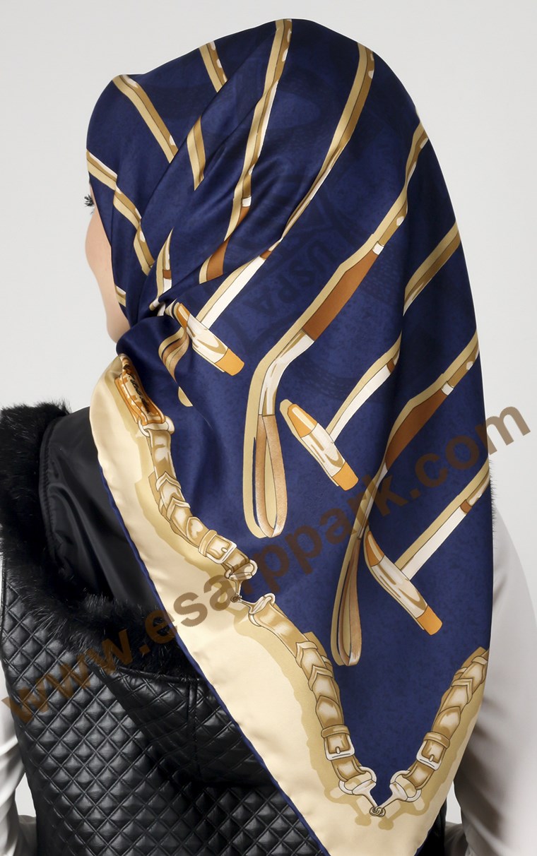 102-0007-07 U.S POLO ASSN EŞARP LACİVERT GOLD