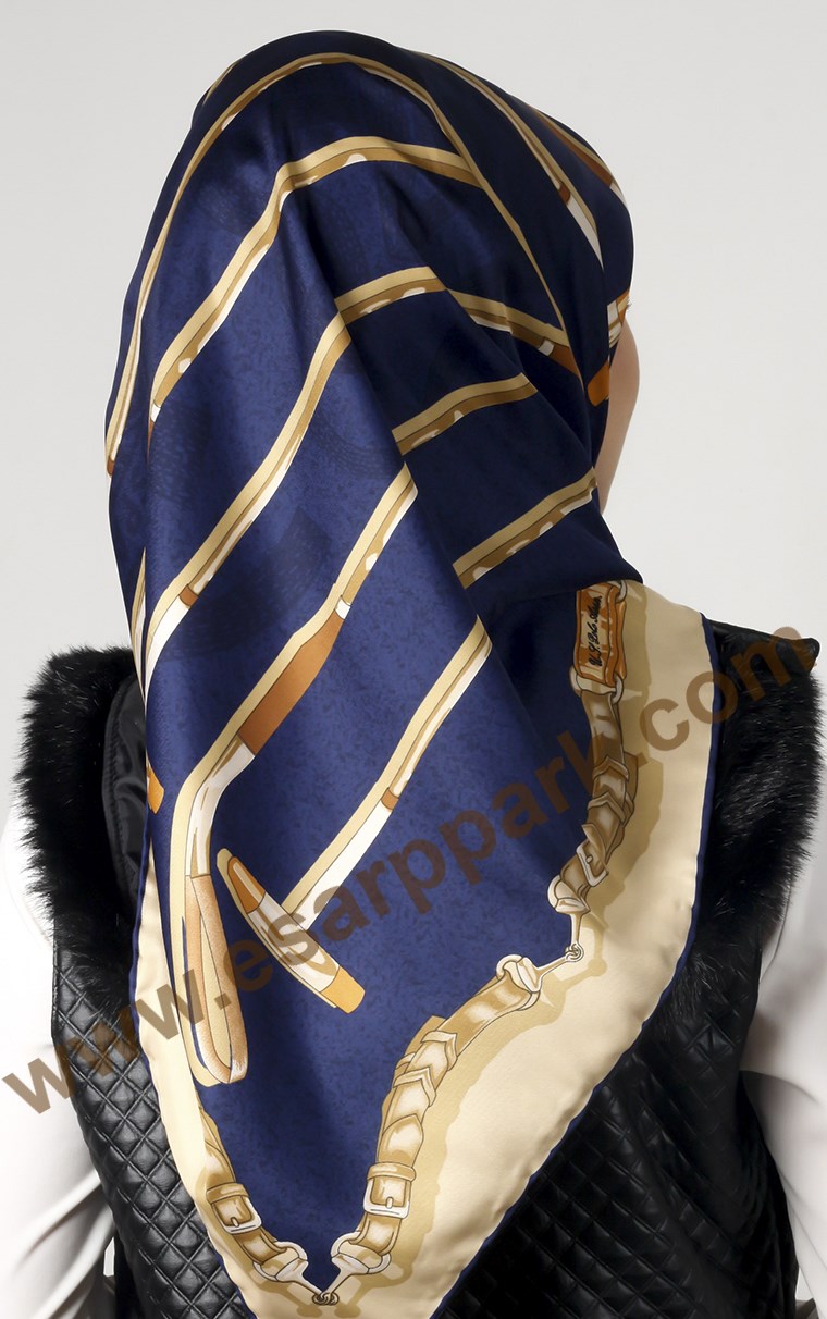 102-0007-07 U.S POLO ASSN EŞARP LACİVERT GOLD