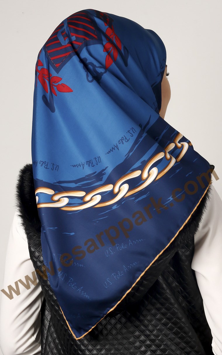 102-0021-02 U.S POLO ASSN EŞARP PETROL MAVİ