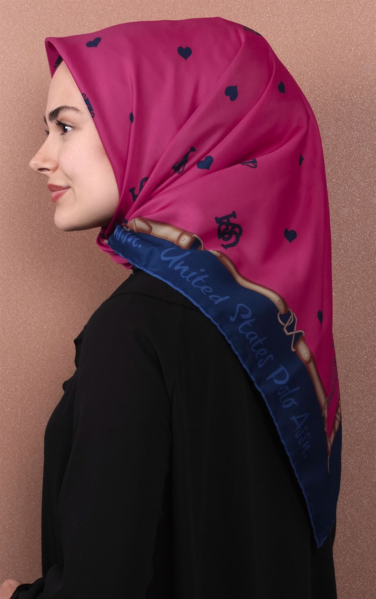 102-0023-02 U.S POLO ASSN EŞARP LACİVERT EKRU
