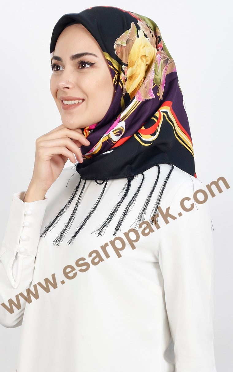 111-0012-11 PİRAMİT PÜSKÜLLÜ EŞARP