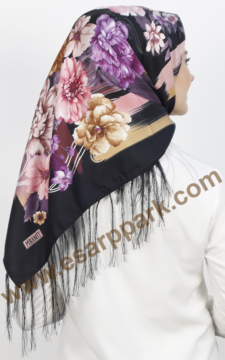 111-0013-10 PİRAMİT PÜSKÜLLÜ EŞARP