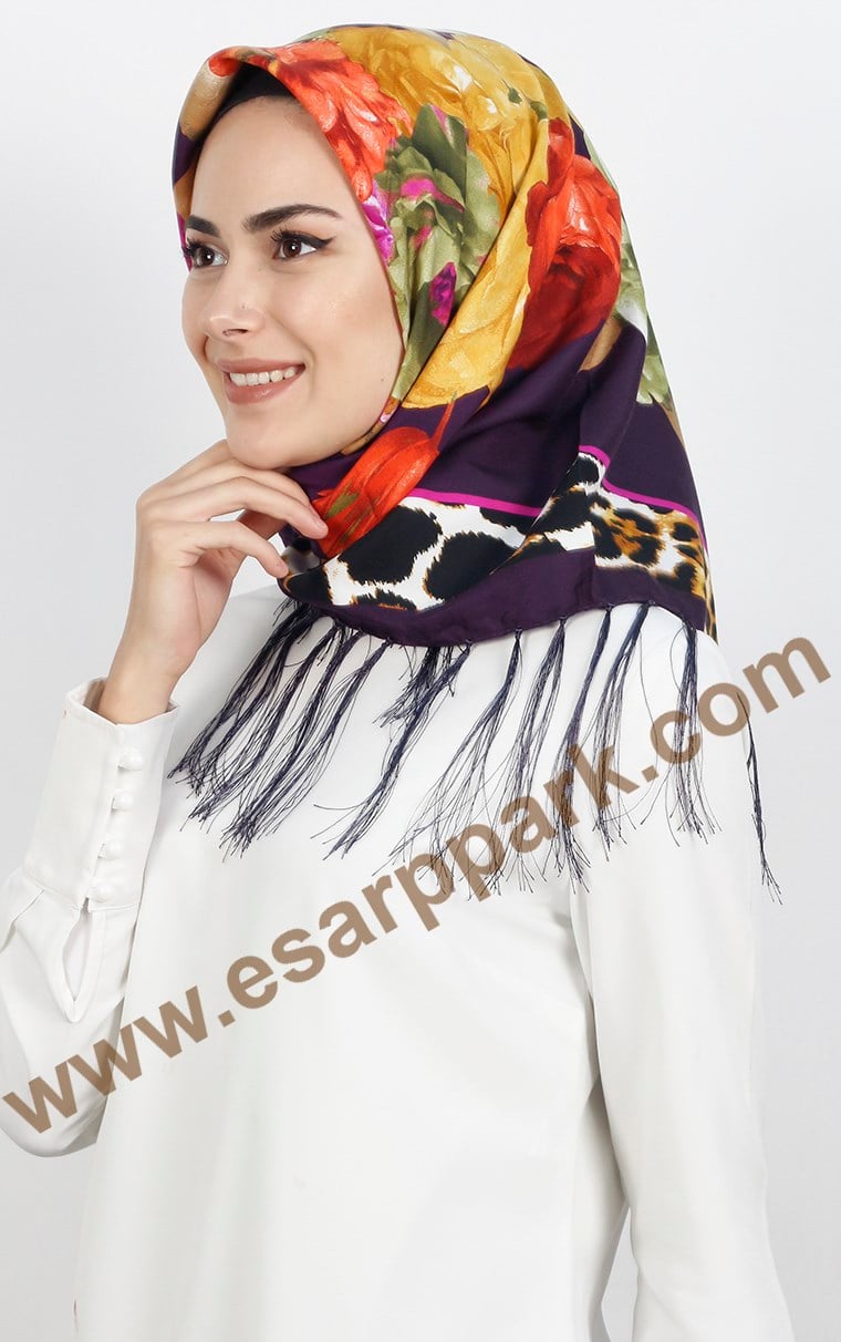 111-0019-05 PİRAMİT PÜSKÜLLÜ EŞARP