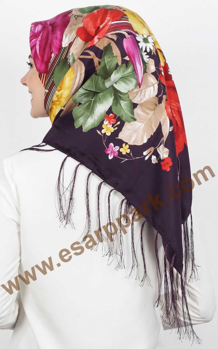 111-0022-09 PİRAMİT PÜSKÜLLÜ EŞARP