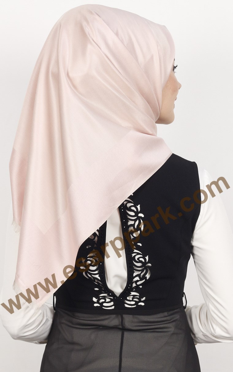 1240-01 ARMİNE İPEK ŞAL EŞARP PUDRA