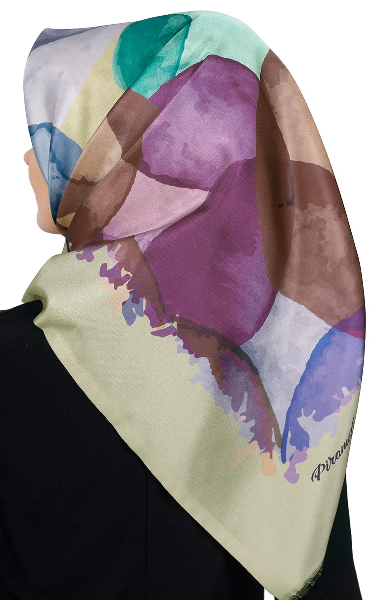 Piramit Tafta Dijital Eşarp 1914-7