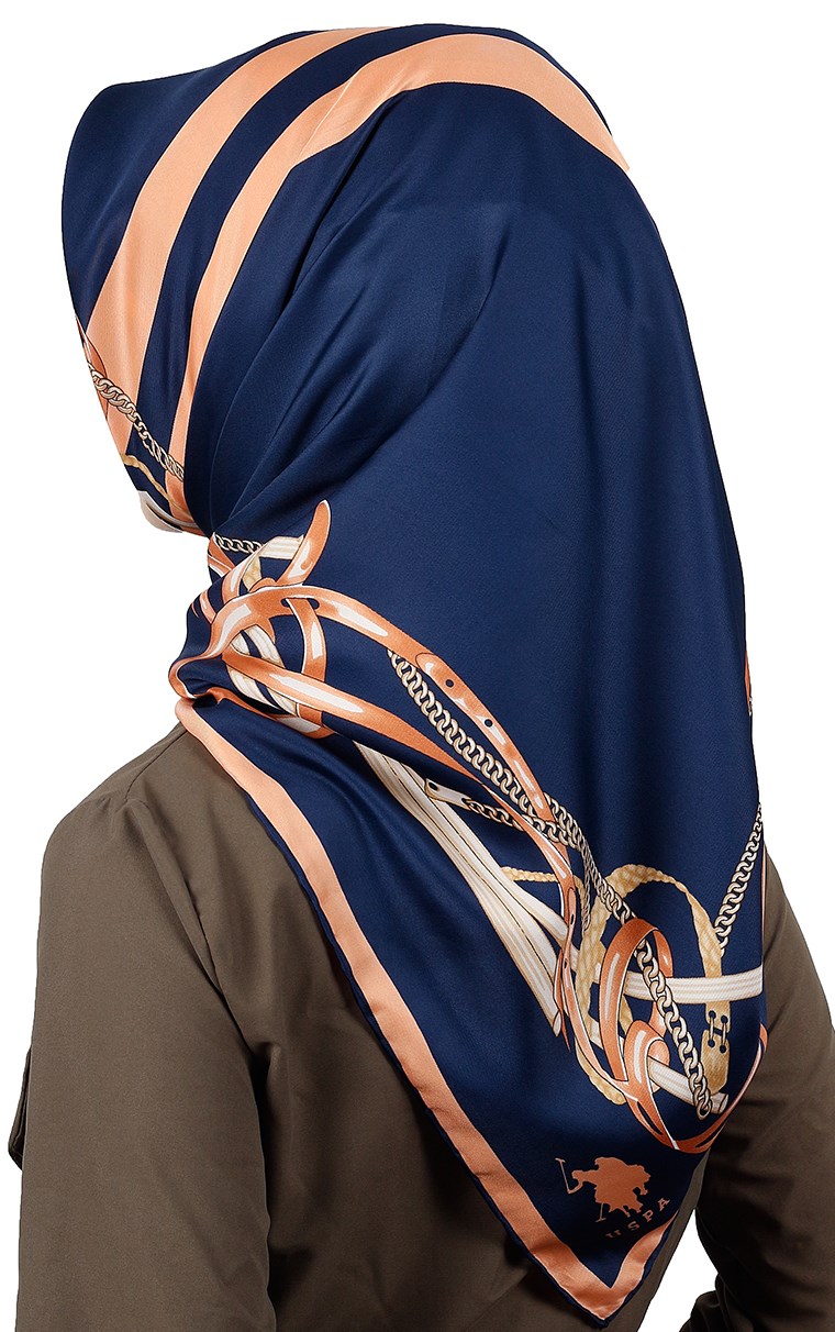 102-0008-06 U.S POLO ASSN EŞARP LACİVERT SOMON