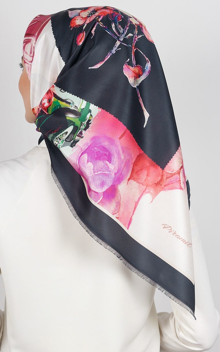 Piramit Tafta Dijital Eşarp 1922-1