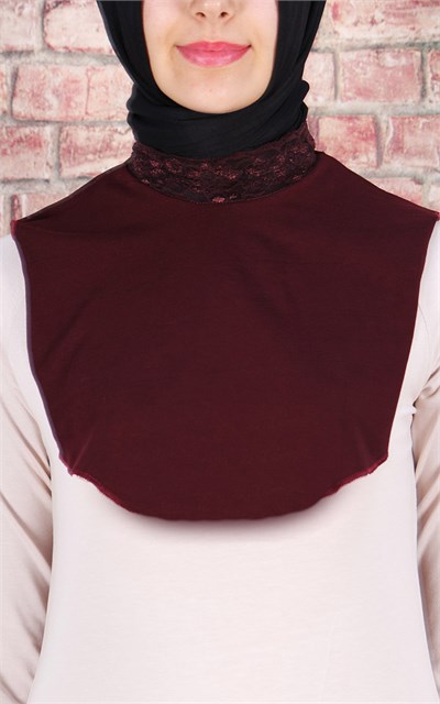 Viskon Dantelli Boyunluk 2516-5 Bordo