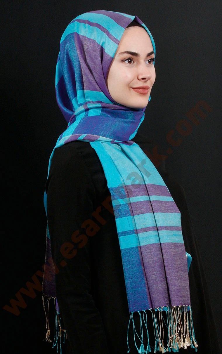 500-0013-32 ÇİFT YÖNLÜ İPEKSİ ŞAL