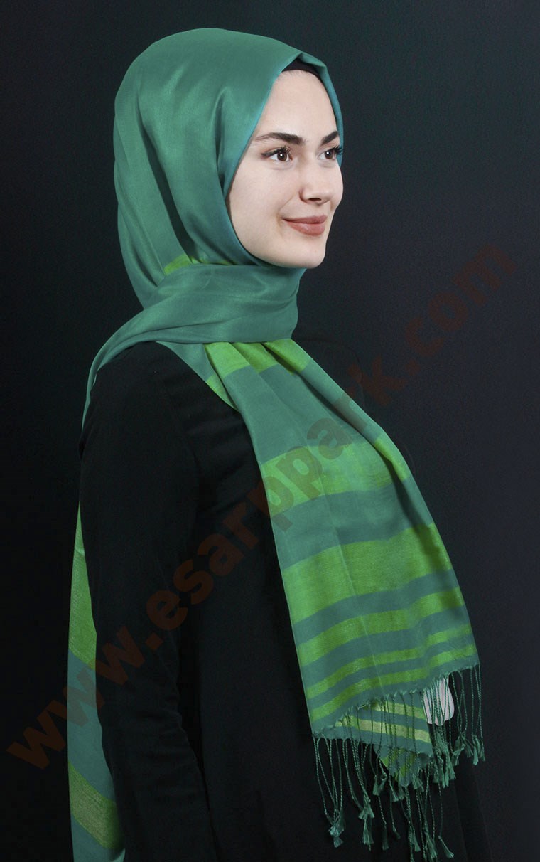 500-0013-37 ÇİFT YÖNLÜ İPEKSİ ŞAL