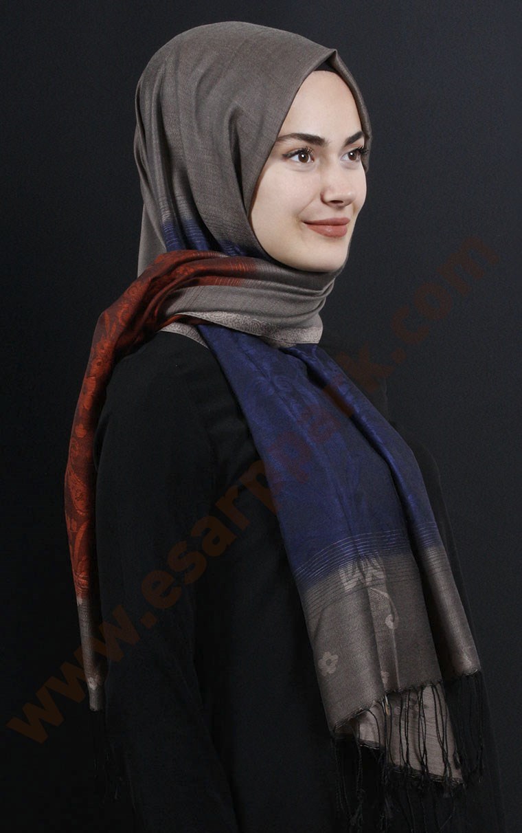 500-0013-46 ÇİFT YÖNLÜ İPEKSİ ŞAL