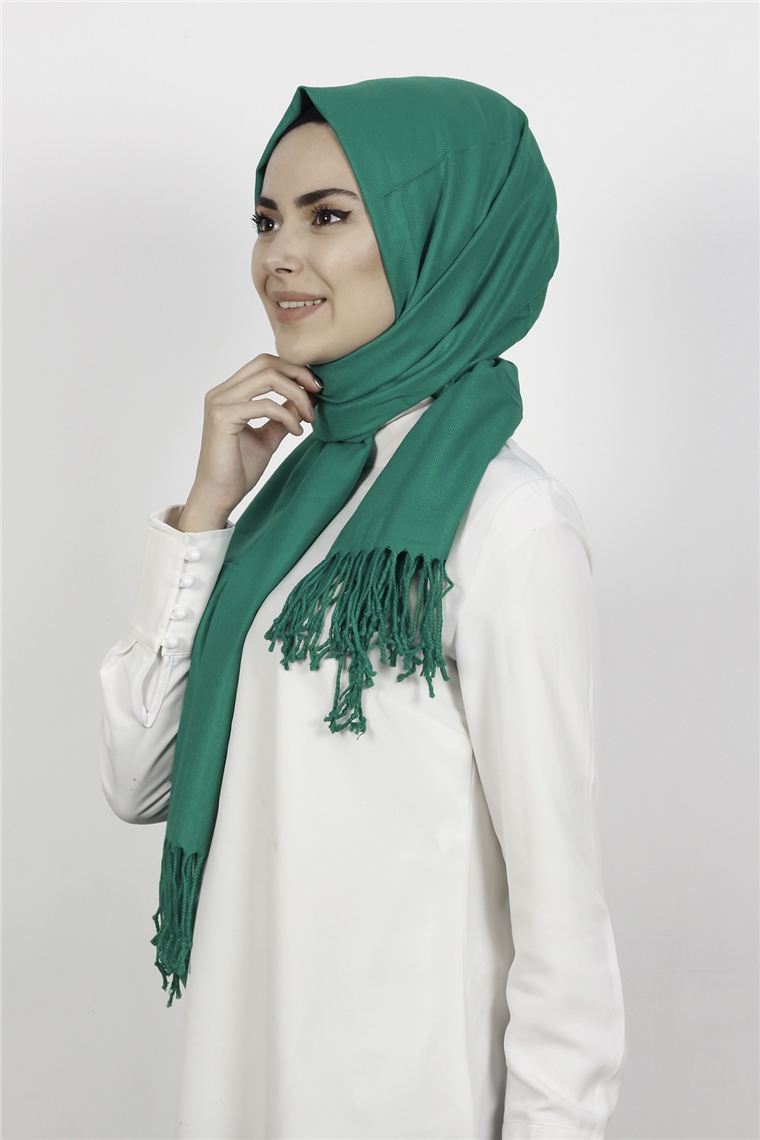 Kalın Paşmina Şal 520-0001-07 Yeşil