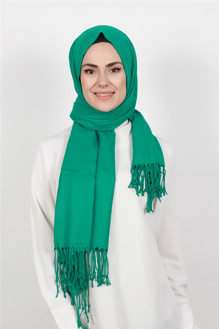 Kalın Paşmina Şal 520-0001-07 Yeşil