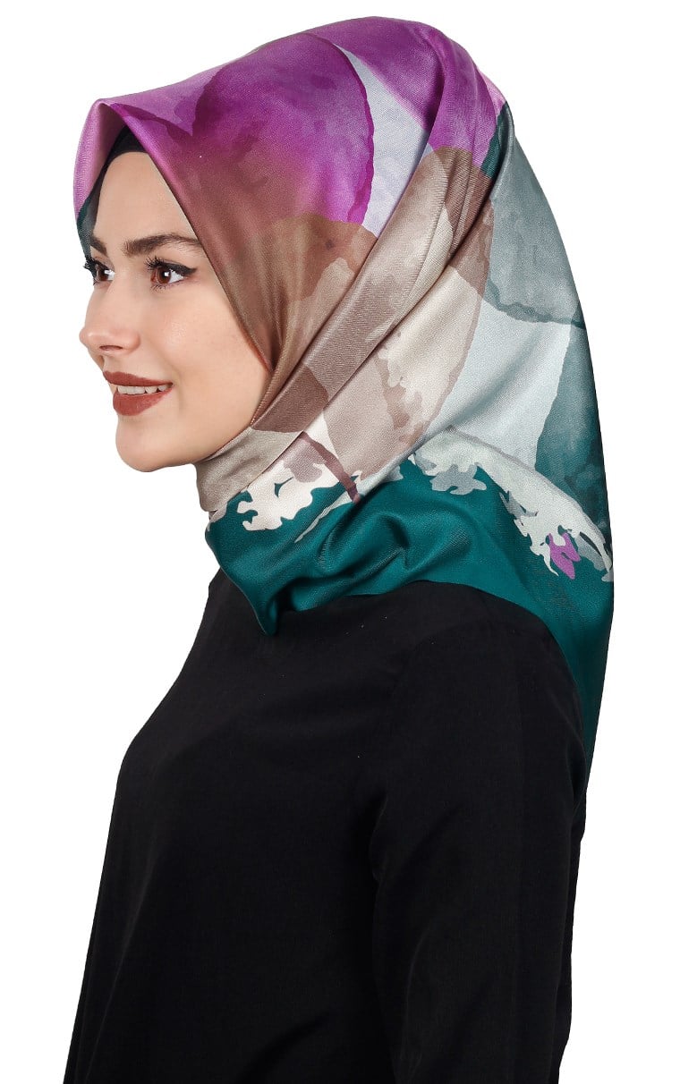 Piramit Tafta Dijital Eşarp 1914-9