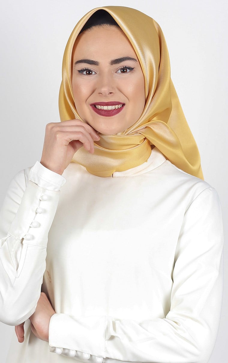 Delux Tafta Eşarp 1000-20 Sarı