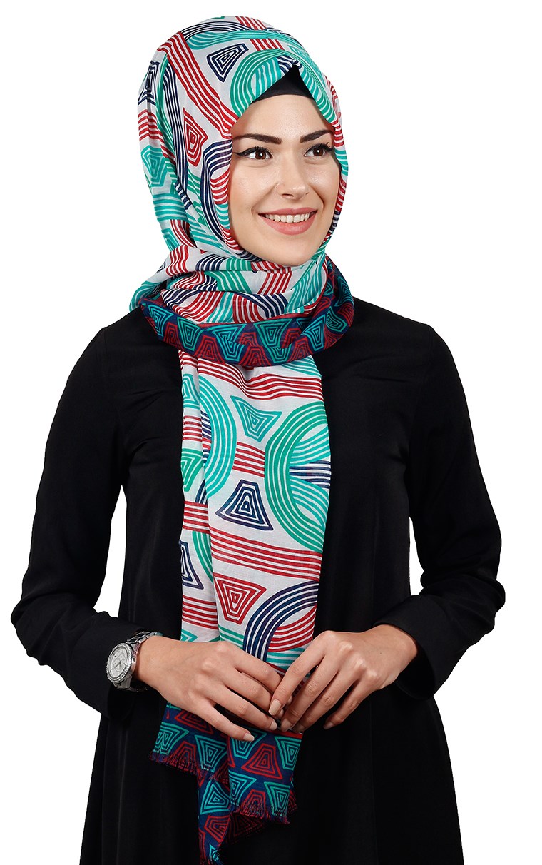 Pamuklu Desenli Şal 5371-8