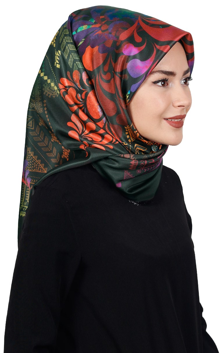 Piramit Tafta Dijital Eşarp 1915-11