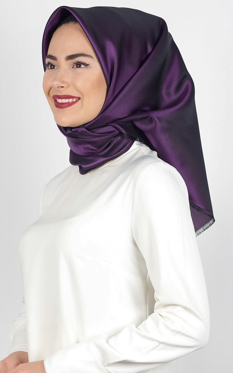 Delux Tafta Eşarp 1000-25 Mor