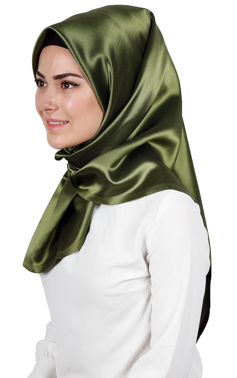 Delux Tafta Eşarp 1000-15 Yeşil