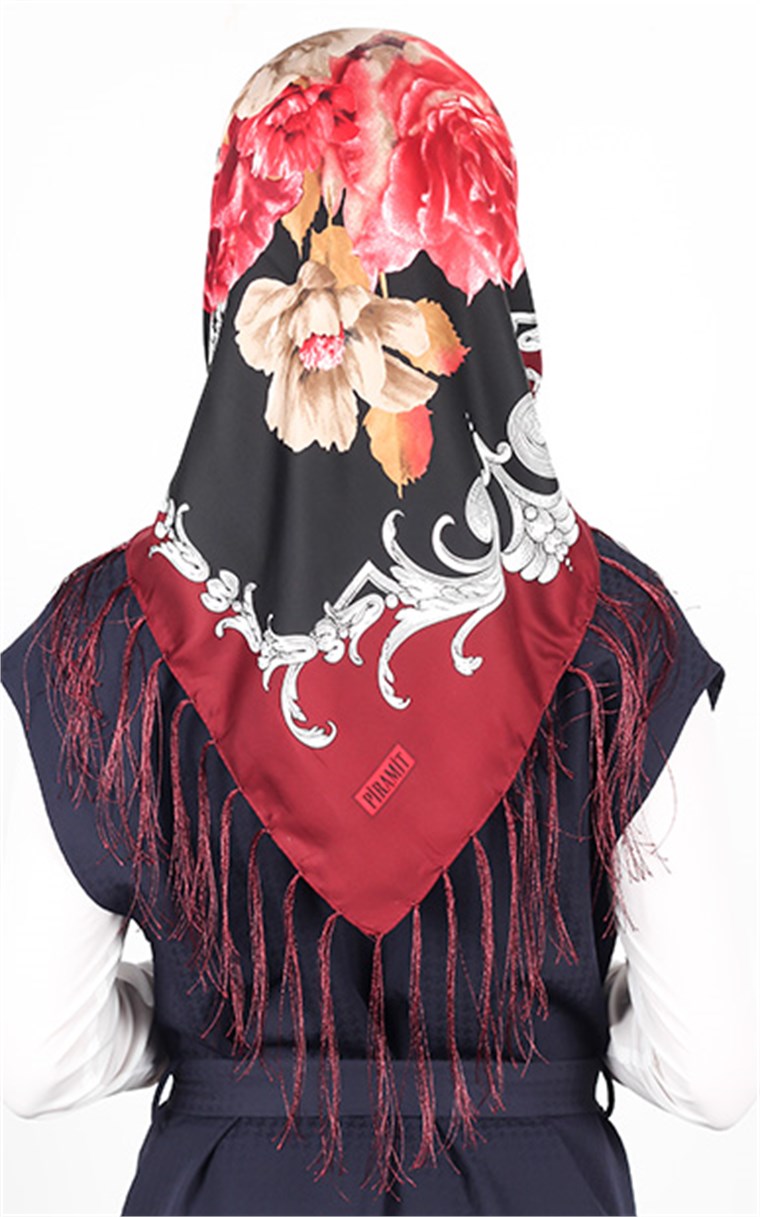 111-0013-12 PİRAMİT PÜSKÜLLÜ EŞARP