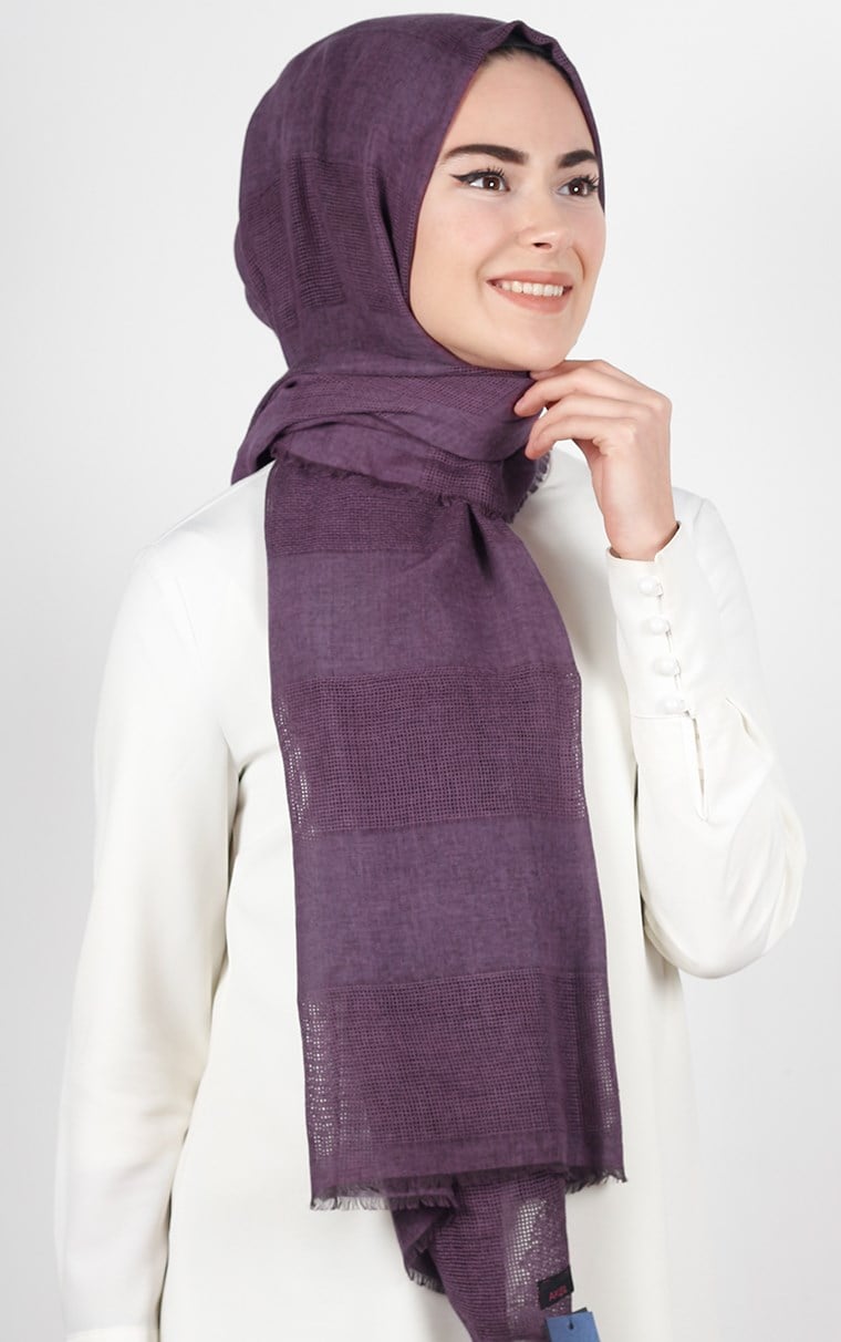 Akel İndigo Fileli Şal 140-5