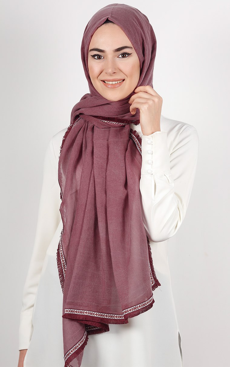 Şeritli Coton Şal 1249-2