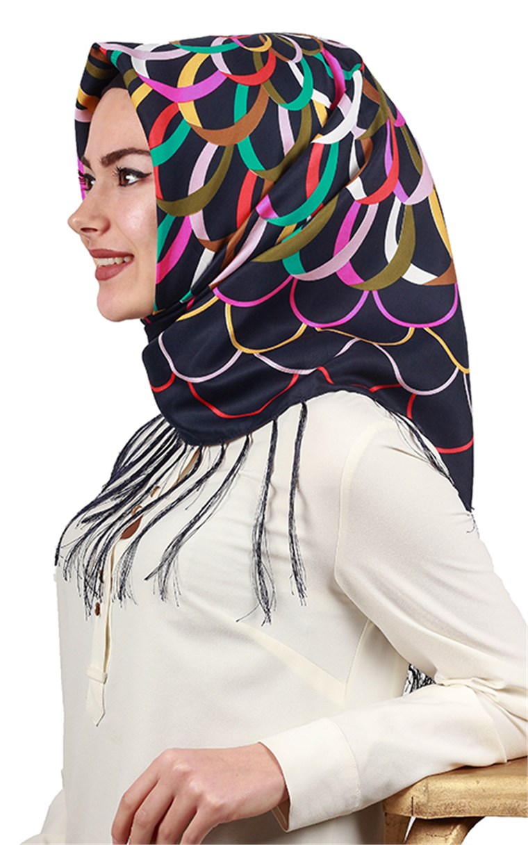 111-0021-03 PİRAMİT PÜSKÜLLÜ EŞARP