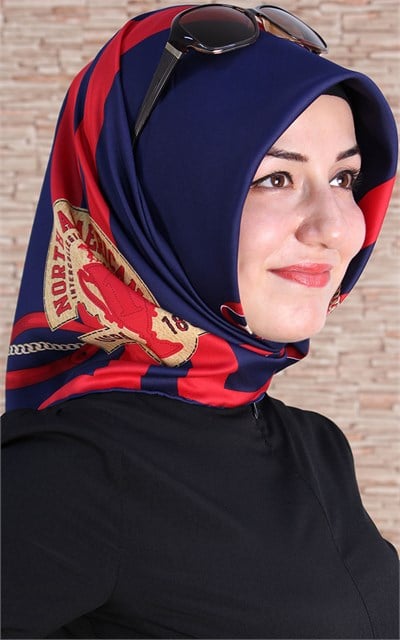 102-0008-03 U.S POLO ASSN EŞARP LACİVERT  KIRMIZI