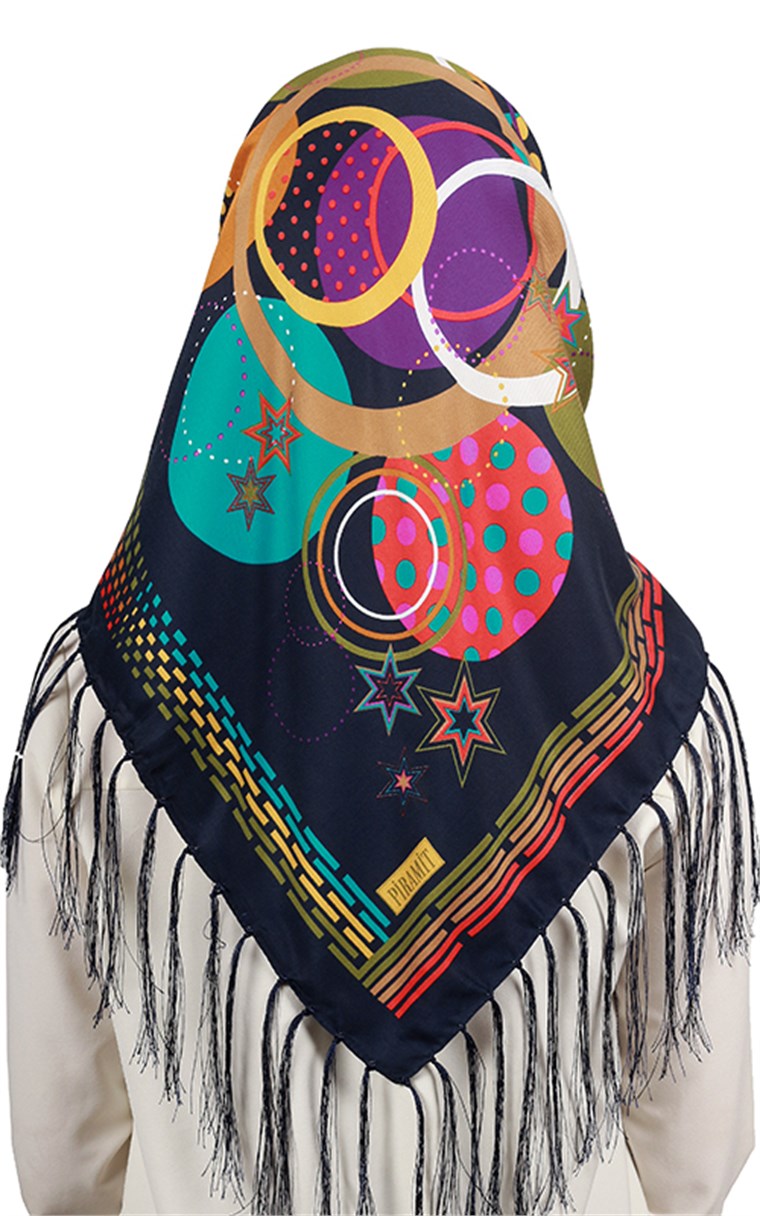 111-0019-01 PİRAMİT PÜSKÜLLÜ EŞARP