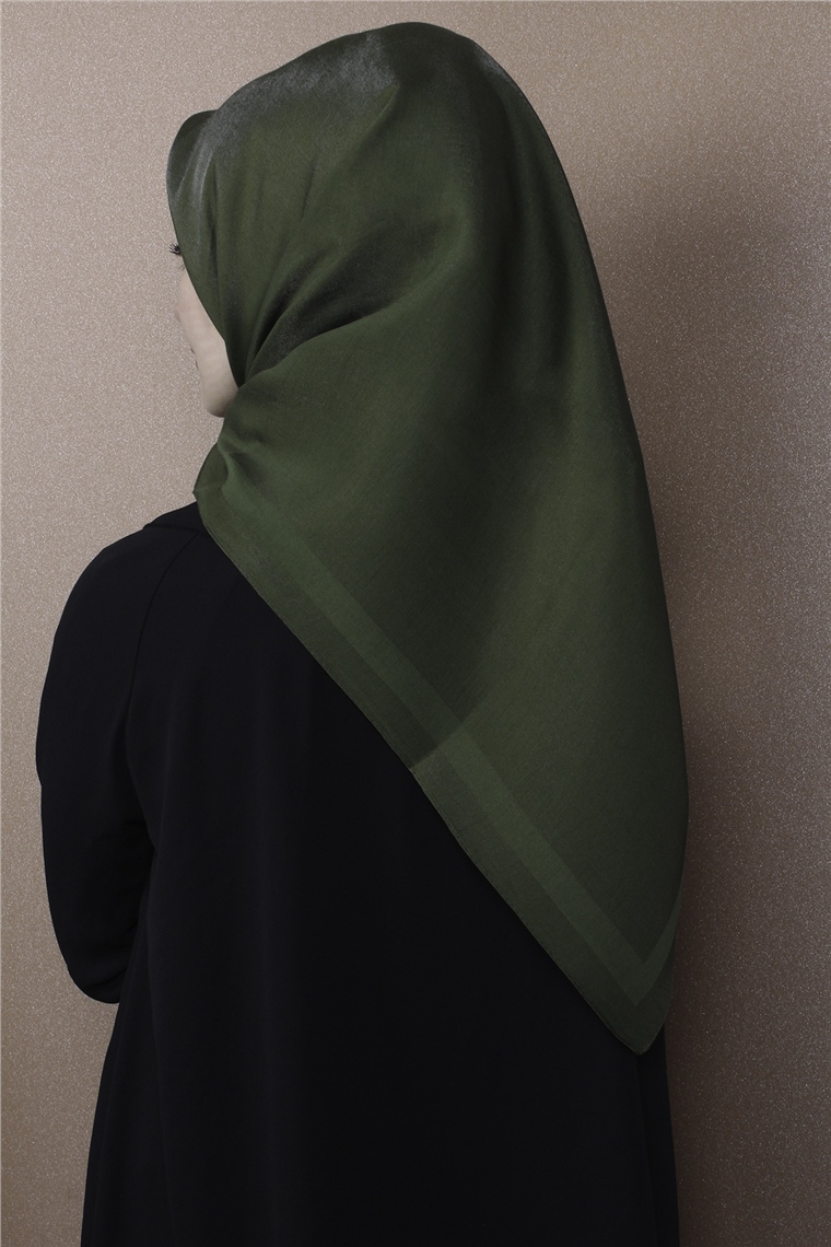 Abiye Bordürlü Eşarp 6002-10 Haki