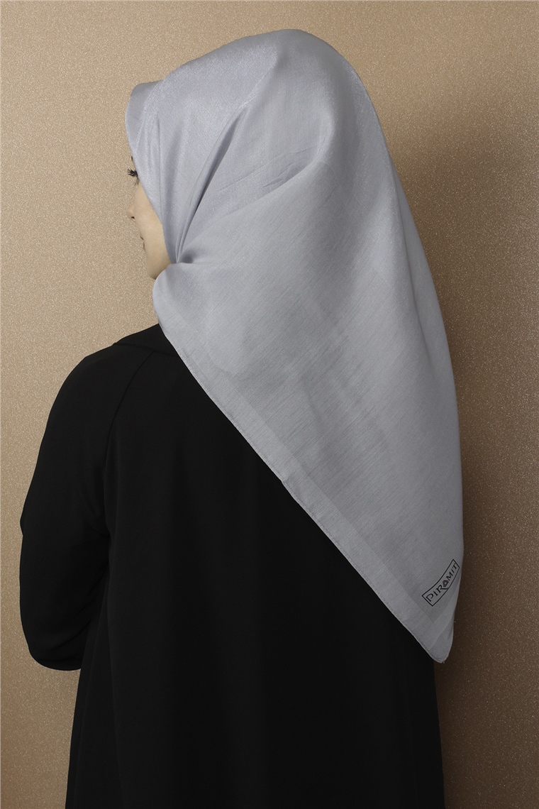 Abiye Bordürlü Eşarp 6002-11 Gri