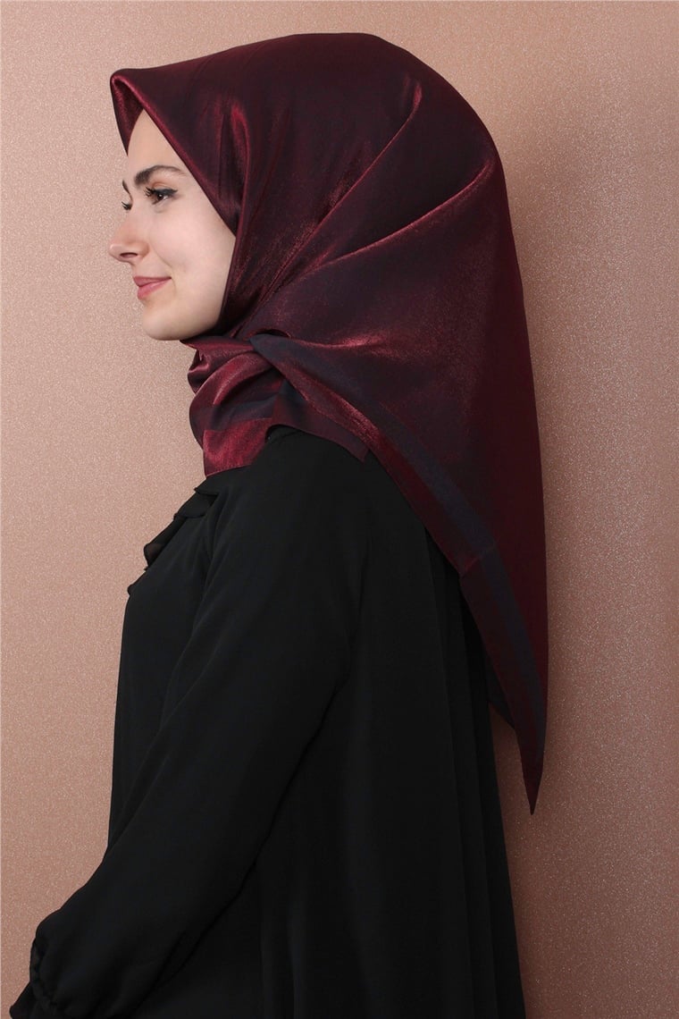 Abiye Bordürlü Eşarp 6002-2 Bordo