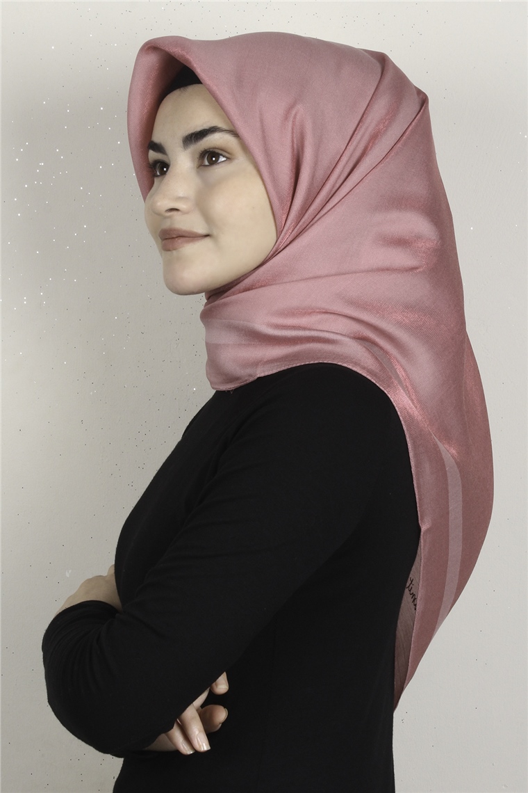 Abiye Bordürlü Eşarp 6002-25 Pembe